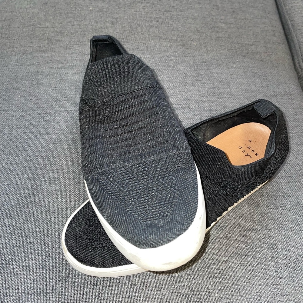 black slip on sneakers